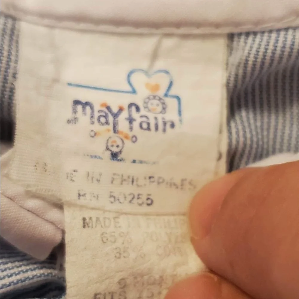 Vintage Mayfair infant Boys Top and Diaper Cover 80’s. 9 months G
